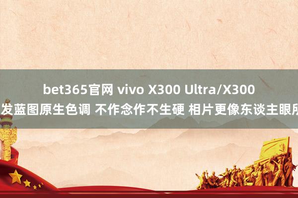 bet365官网 vivo X300 Ultra/X300s首发蓝图原生色调 不作念作不生硬 相片更像东谈主眼所见