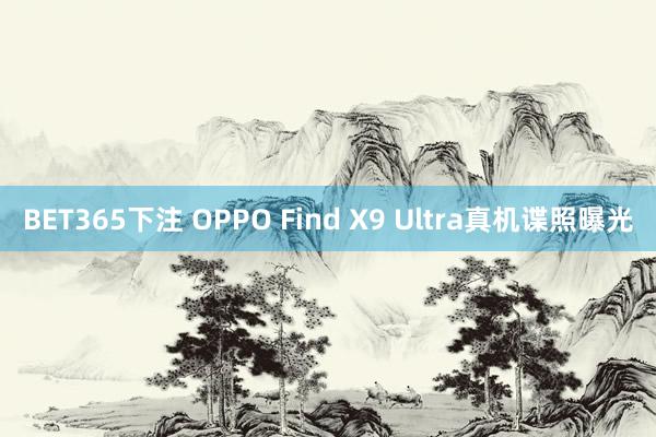 BET365下注 OPPO Find X9 Ultra真机谍照曝光