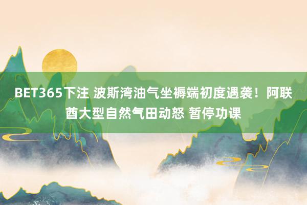BET365下注 波斯湾油气坐褥端初度遇袭！阿联酋大型自然气田动怒 暂停功课