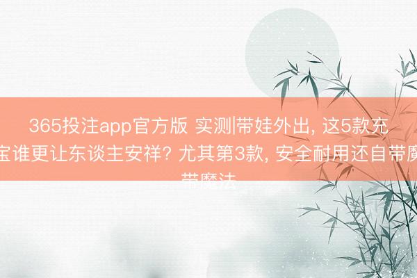 365投注app官方版 实测|带娃外出， 这5款充电宝谁更让东谈主安祥? 尤其第3款， 安全耐用还自带魔法