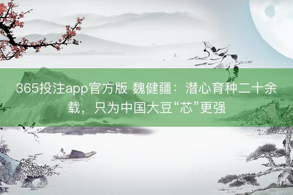 365投注app官方版 魏健疆：潜心育种二十余载，只为中国大豆“芯”更强