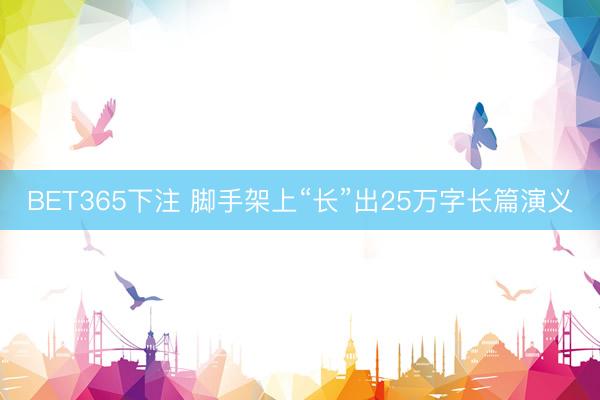 BET365下注 脚手架上“长”出25万字长篇演义